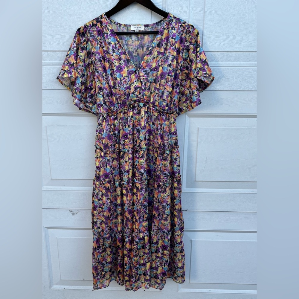 Women's Umgee flutter sleeves dress small